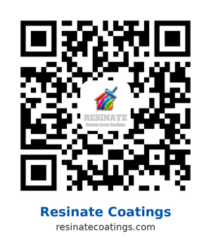 QR code for Resinate Coatings (resinatecoatings.com). Scan with your phone camera to open https://www.resinatecoatings.com/